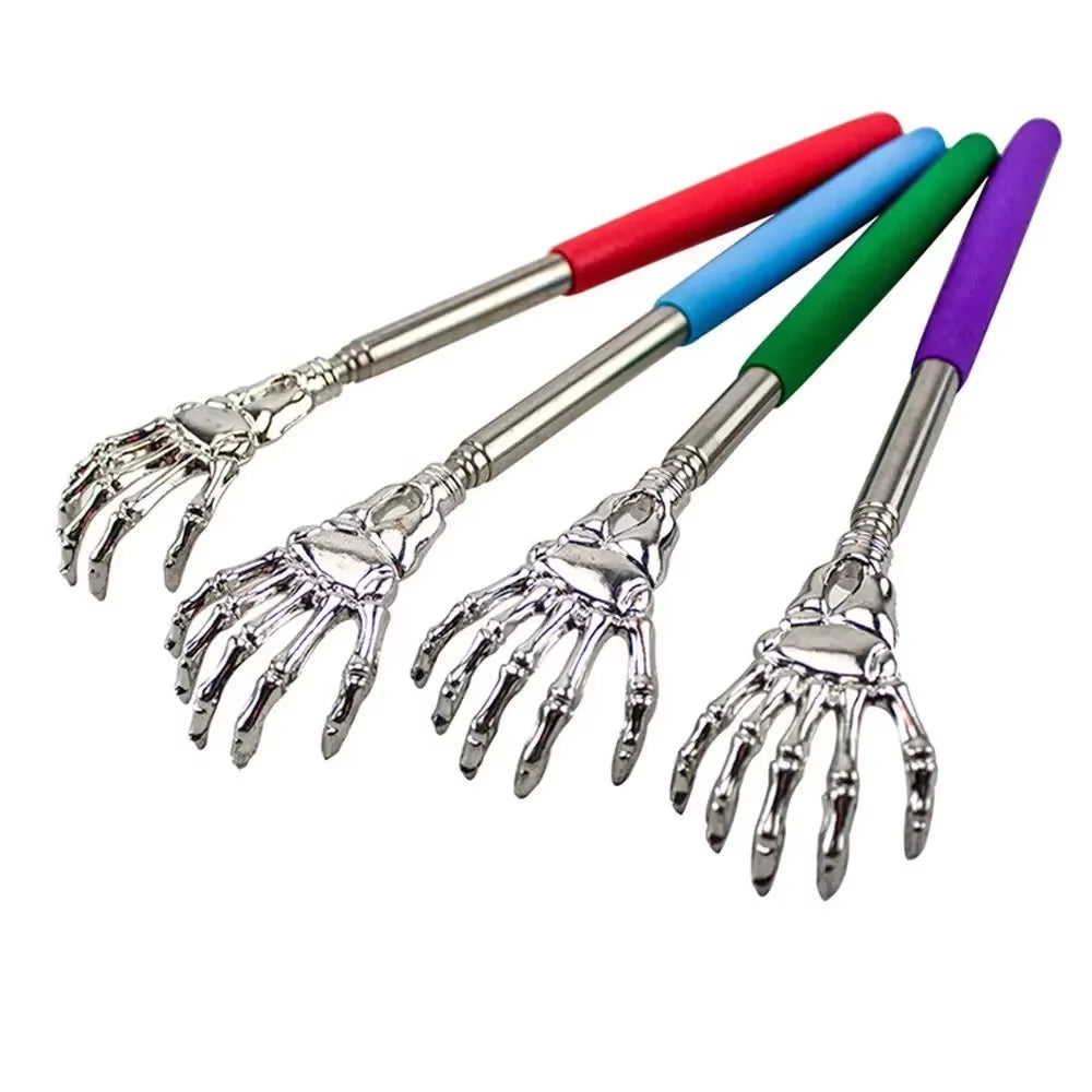 1Pc Random Color Stainless Steel Back Scratcher Telescopic Scratching Massager Extendable Itch Old Man Happy Health Products