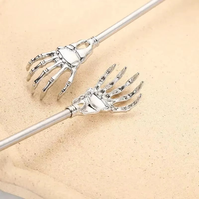 1Pc Random Color Stainless Steel Back Scratcher Telescopic Scratching Massager Extendable Itch Old Man Happy Health Products