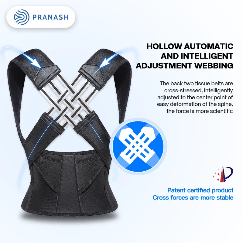 Adjustable Back Posture Corrector Belt for Men and Women - Prevent Slouching and Relieve Pain