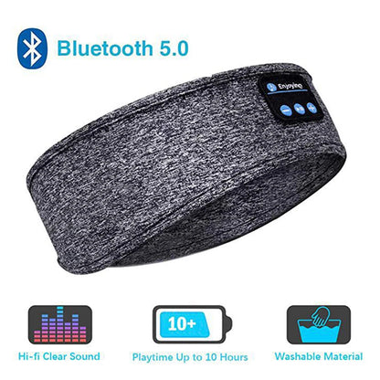 Experience Ultimate Comfort with Bluetooth-Compatible Sports Sleeping Headband - Elastic Wireless Headphones & Music Eye Mask