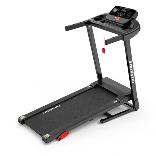 Experience Ultimate Fitness at Home with the Famistar Portable Folding Electric Treadmill - Adjustable Incline, APP Control, 64 Programs, 300 Lb Capacity, and Bluetooth Speakers!